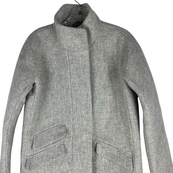 J. Crew Cocoon Coat in Italian Stadium Cloth Wool Blend Gray Size 2 - Picture 5 of 11